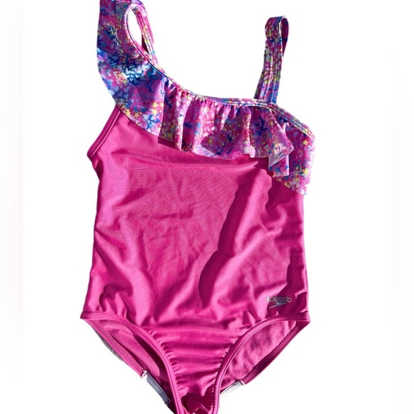 Speedo Girls Pink One Piece Swim Suit  Size 10 - Picture 1 of 4